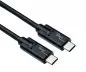 Preview: Cable USB 3.2 tipo C a conector C, hasta 20 GBit/s y carga de 100 W (20 V/5 A), negro, 0,50 m, caja DINIC (caja de cartón)